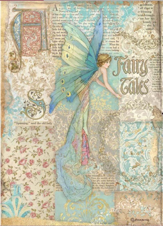 Reispapier A4 - Sleeping Beauty fairy tales - Bastelschachtel - Reispapier A4 - Sleeping Beauty fairy tales