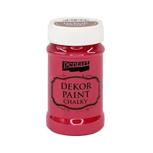 Pentart Dekor Paint Chalky matt 100ml - kardinalrot - Bastelschachtel - Pentart Dekor Paint Chalky matt 100ml - kardinalrot