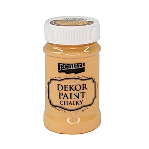 Pentart Dekor Paint Chalky matt 100ml - mandarine - Bastelschachtel - Pentart Dekor Paint Chalky matt 100ml - mandarine