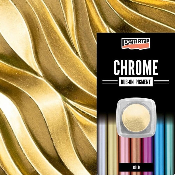 Pentart Rub-on Pigment Chrome - gold