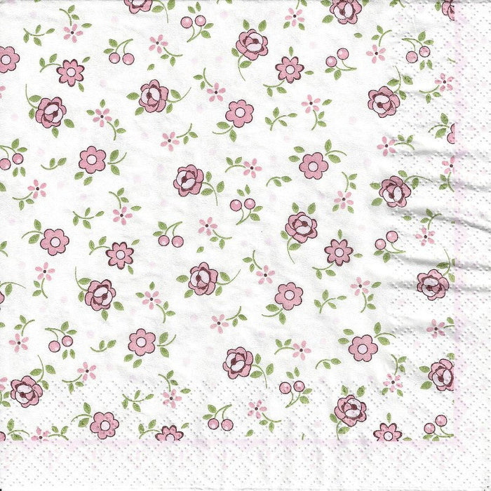 Serviette - Mille fleurs, rose