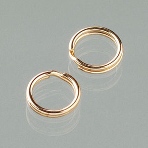 Spaltring - gold, 7mm/10 Stück - Bastelschachtel - Spaltring - gold, 7mm/10 Stück