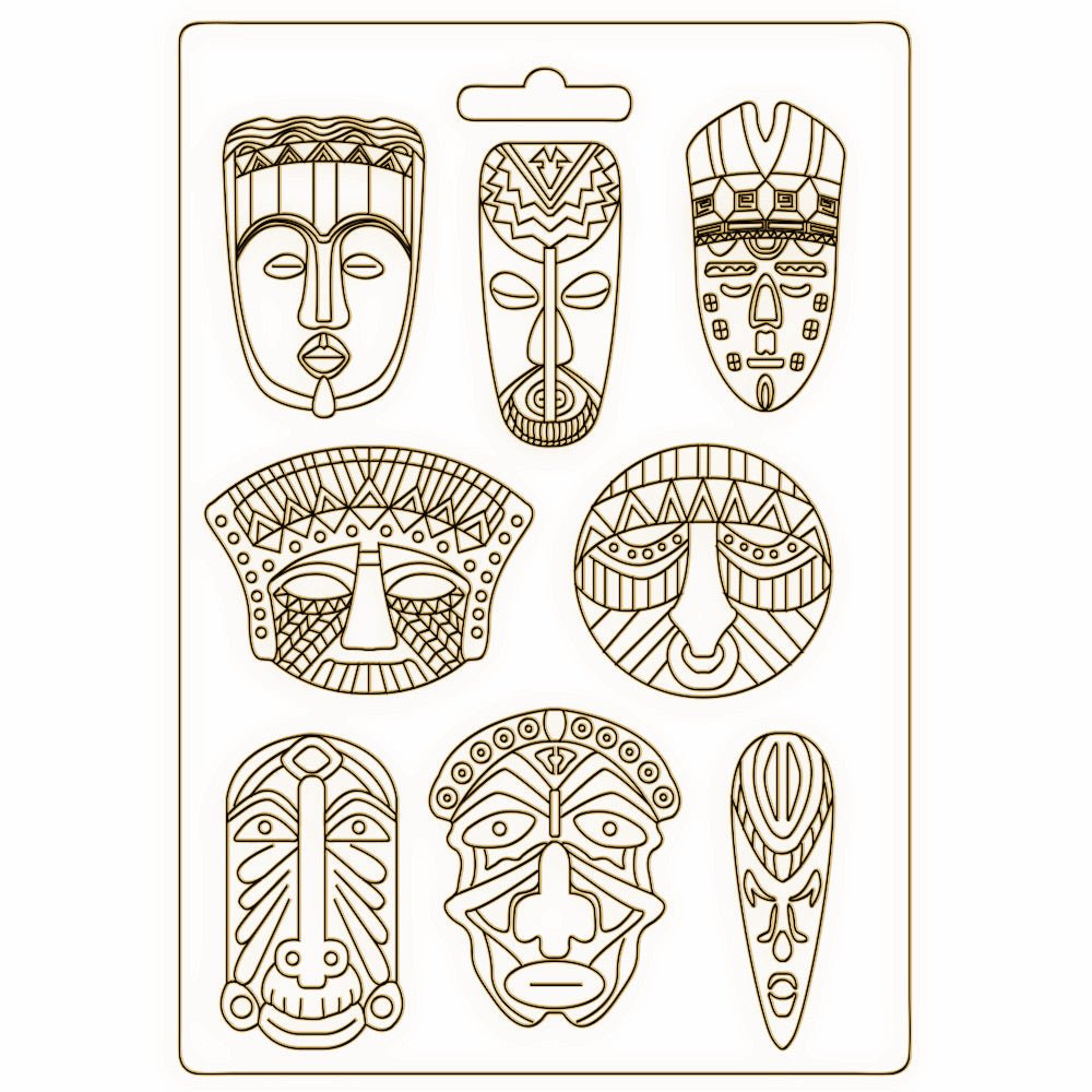 Gießform - Savana tribal masks - Bastelschachtel - Gießform - Savana tribal masks