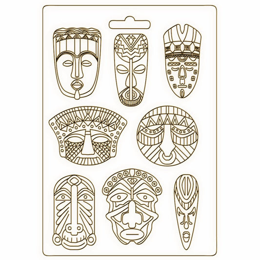 Gießform - Savana tribal masks - Bastelschachtel - Gießform - Savana tribal masks