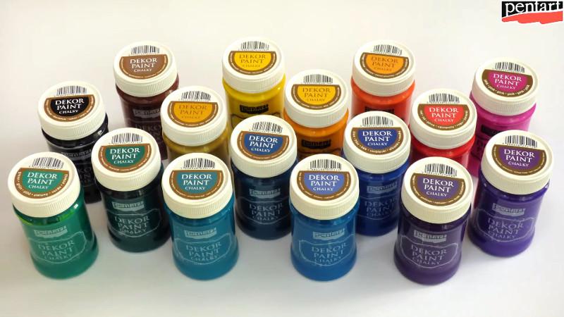 Pentart Dekor Paint Chalky matt 100ml - grün - Bastelschachtel - Pentart Dekor Paint Chalky matt 100ml - grün