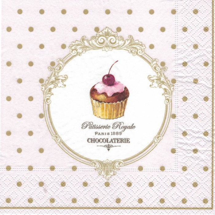 Serviette - Dots and cupcakes