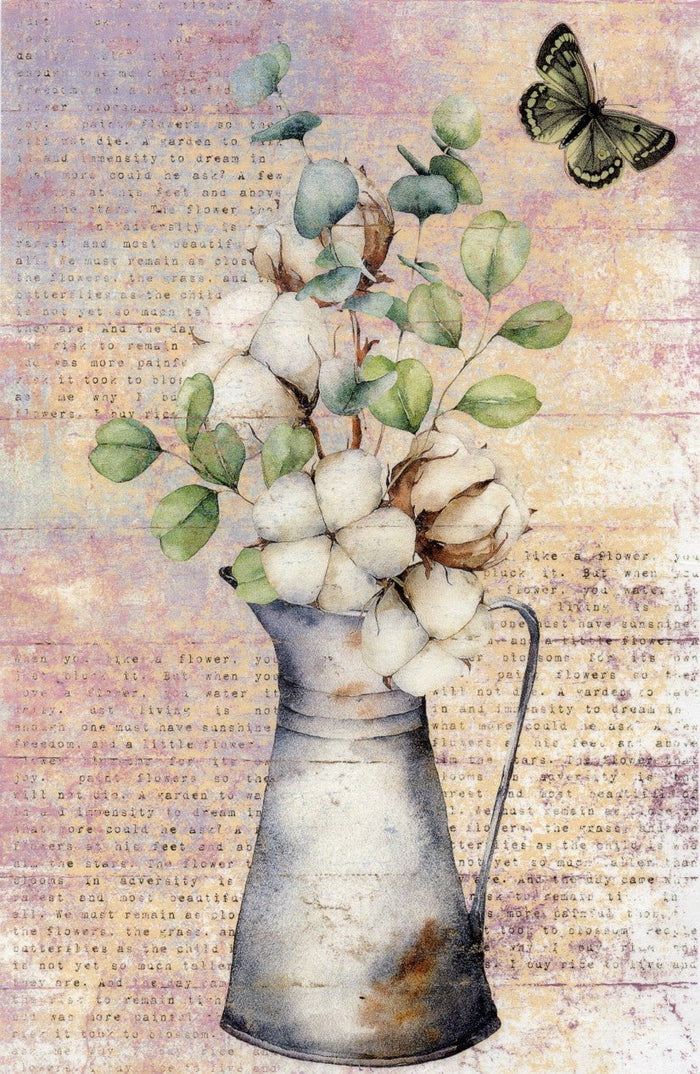 Reispapier A3 - Still life with cotton