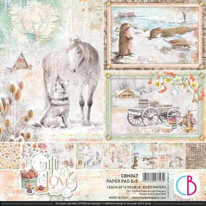 Scrapbook Papierblock 8"x8" - The gift of love - Bastelschachtel - Scrapbook Papierblock 8"x8" - The gift of love