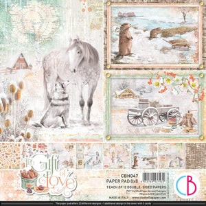 Scrapbook Papierblock 8"x8" - The gift of love - Bastelschachtel - Scrapbook Papierblock 8"x8" - The gift of love