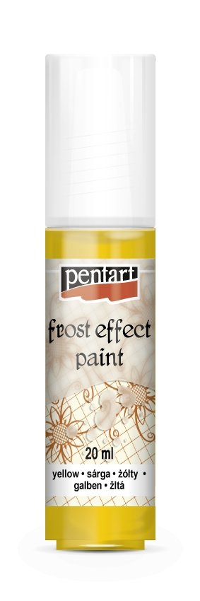 Pentart Frosteffekt Farbe 20ml - gelb - Bastelschachtel - Pentart Frosteffekt Farbe 20ml - gelb