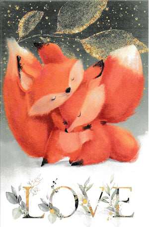 Reispapier A4 - Love, foxes - Bastelschachtel - Reispapier A4 - Love, foxes
