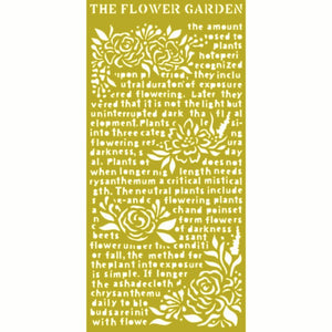 Schablone 12x25cm - Garden of promises - The flower garden - Bastelschachtel - Schablone 12x25cm - Garden of promises - The flower garden