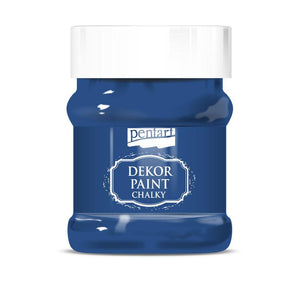 Pentart Dekor Paint Chalky matt 230ml - stahlblau - Bastelschachtel - Pentart Dekor Paint Chalky matt 230ml - stahlblau