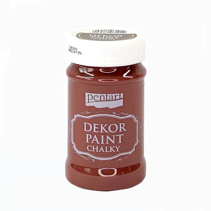 Pentart Dekor Paint Chalky matt 100ml - kastanie - Bastelschachtel - Pentart Dekor Paint Chalky matt 100ml - kastanie