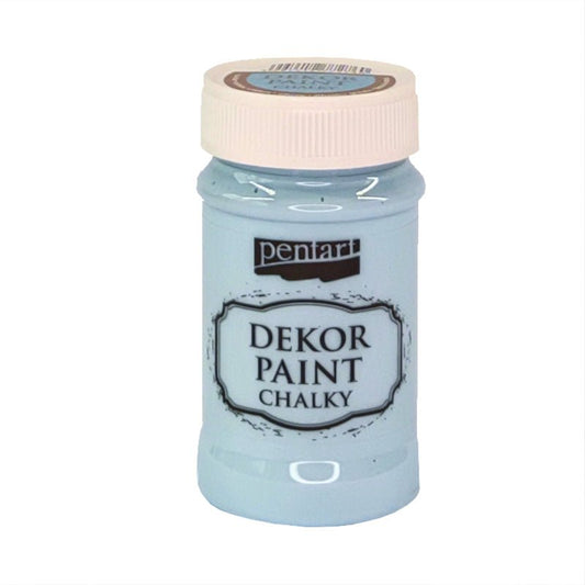 Pentart Dekor Paint Chalky matt 100ml - eisblau - Bastelschachtel - Pentart Dekor Paint Chalky matt 100ml - eisblau
