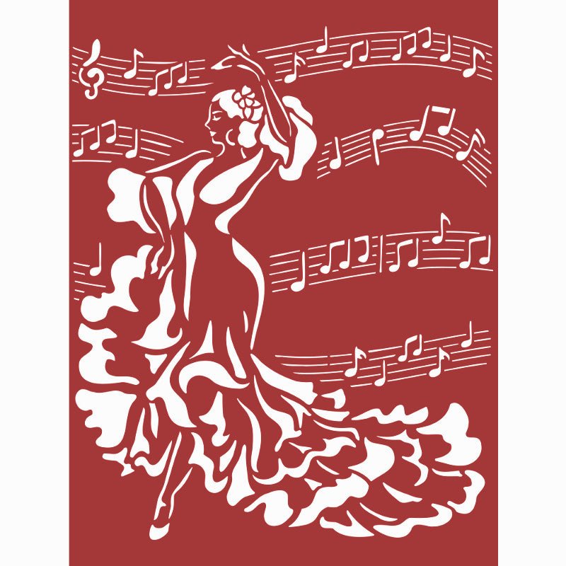 Schablone 20x25cm - Desire dancer - Bastelschachtel - Schablone 20x25cm - Desire dancer