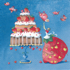Serviette - Strawberry cake - Bastelschachtel - Serviette - Strawberry cake