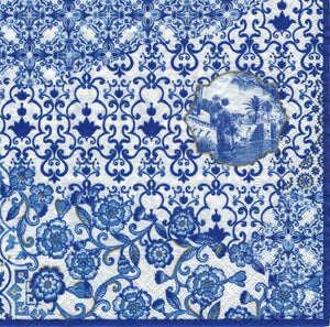 Serviette - Indigo - Bastelschachtel - Serviette - Indigo