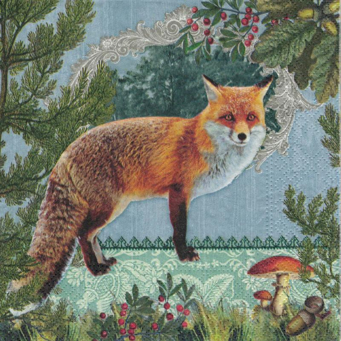 Serviette - Fox portrait