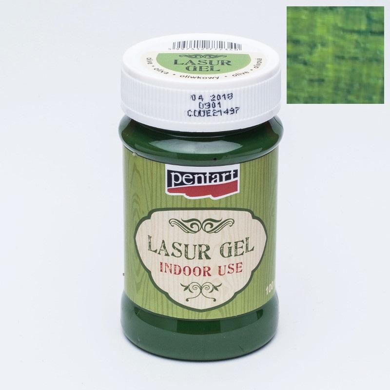 Lasurgel für Innenbereich 100ml - olive - Bastelschachtel - Lasurgel für Innenbereich 100ml - olive