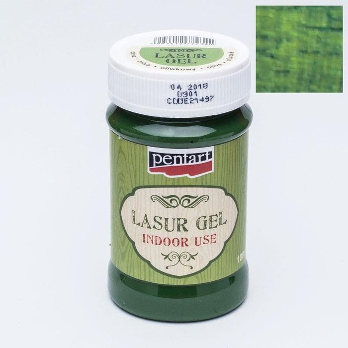Pentart Lasurgel für Innenbereich 100ml - olive