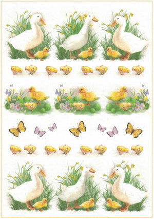 Reispapier A4 - Spring goose - Bastelschachtel - Reispapier A4 - Spring goose