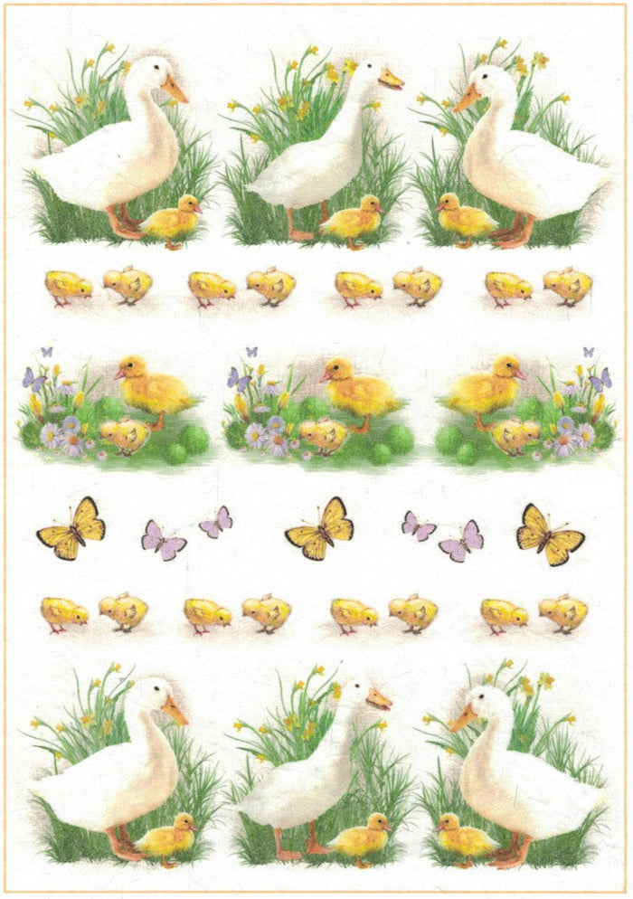 Reispapier A4 - Spring goose