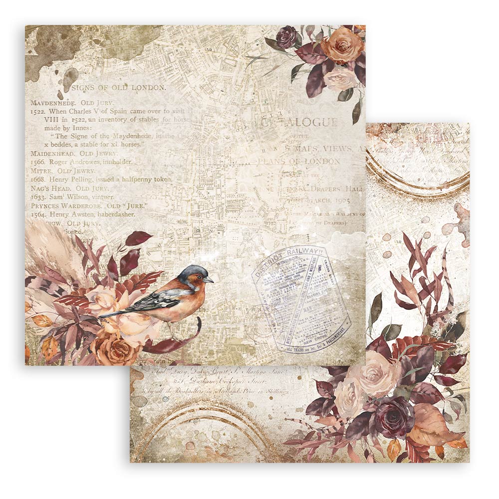 Scrapbook Papier 30,5x30,5cm - Our way bird - Bastelschachtel - Scrapbook Papier 30,5x30,5cm - Our way bird