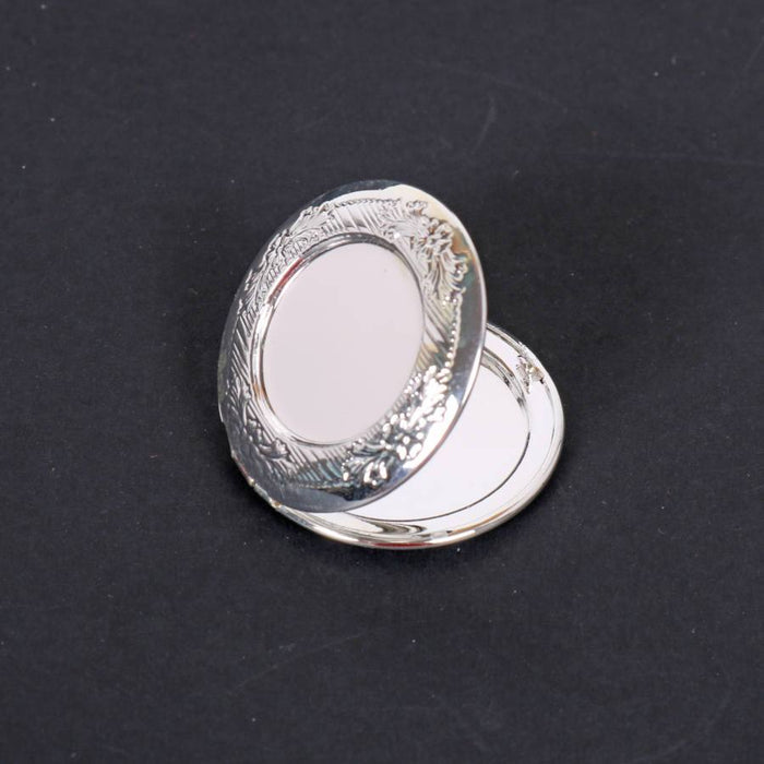 Pentart Metall Anhänger rund aufklappbar silber - 33mm