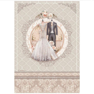Reispapier A4 - You and Me wedding dress - Bastelschachtel - Reispapier A4 - You and Me wedding dress
