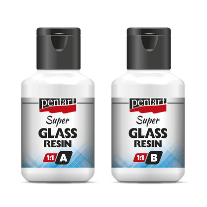 Pentart Super Glasharz 2x250ml - Bastelschachtel - Pentart Super Glasharz 2x250ml
