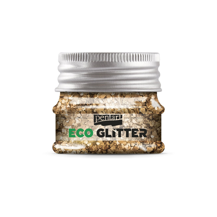 Pentart Eco Glitter 15g - rosegold, confetti