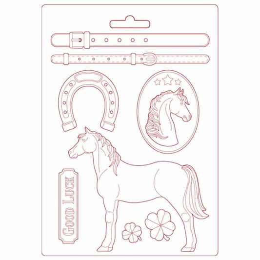 Gießform - Romantic horses standing horse - Bastelschachtel - Gießform - Romantic horses standing horse
