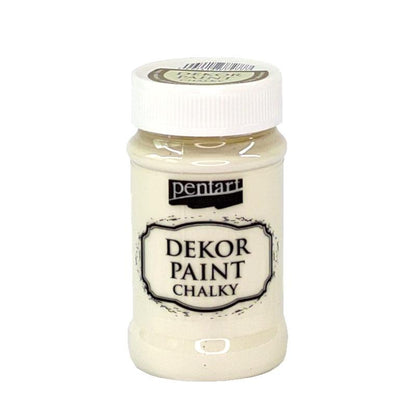 Pentart Dekor Paint Chalky matt 100ml - elfenbein - Bastelschachtel - Pentart Dekor Paint Chalky matt 100ml - elfenbein