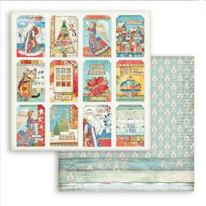 Scrapbook Papier 30,5x30,5cm - Christmas patchwork cards - Bastelschachtel - Scrapbook Papier 30,5x30,5cm - Christmas patchwork cards