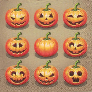 Serviette - Halloween pumkins - Bastelschachtel - Serviette - Halloween pumkins