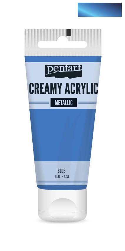 Pentart Creamy Acrylic metallic 60ml - blau