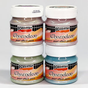 Pentart Acrylfarben in Set Chamäleon 4x50ml - Set 2. - Bastelschachtel - Pentart Acrylfarben in Set Chamäleon 4x50ml - Set 2.