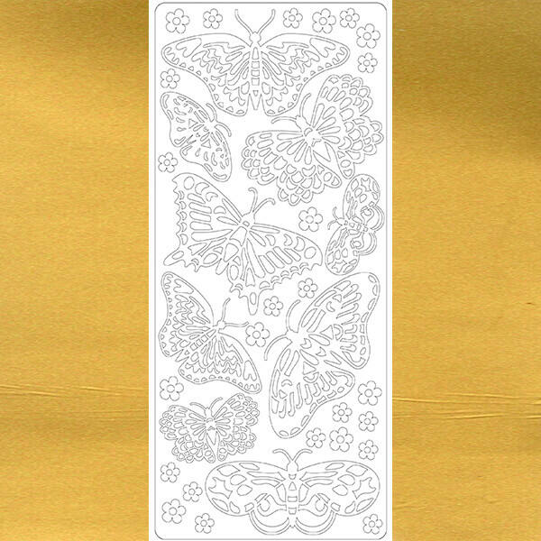 Konturensticker - Butterfly gold