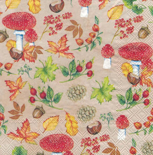 Serviette - Autumn pattern - Bastelschachtel - Serviette - Autumn pattern