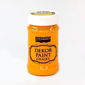 Pentart Dekor Paint Chalky matt 100ml - sonnengelb - Bastelschachtel - Pentart Dekor Paint Chalky matt 100ml - sonnengelb
