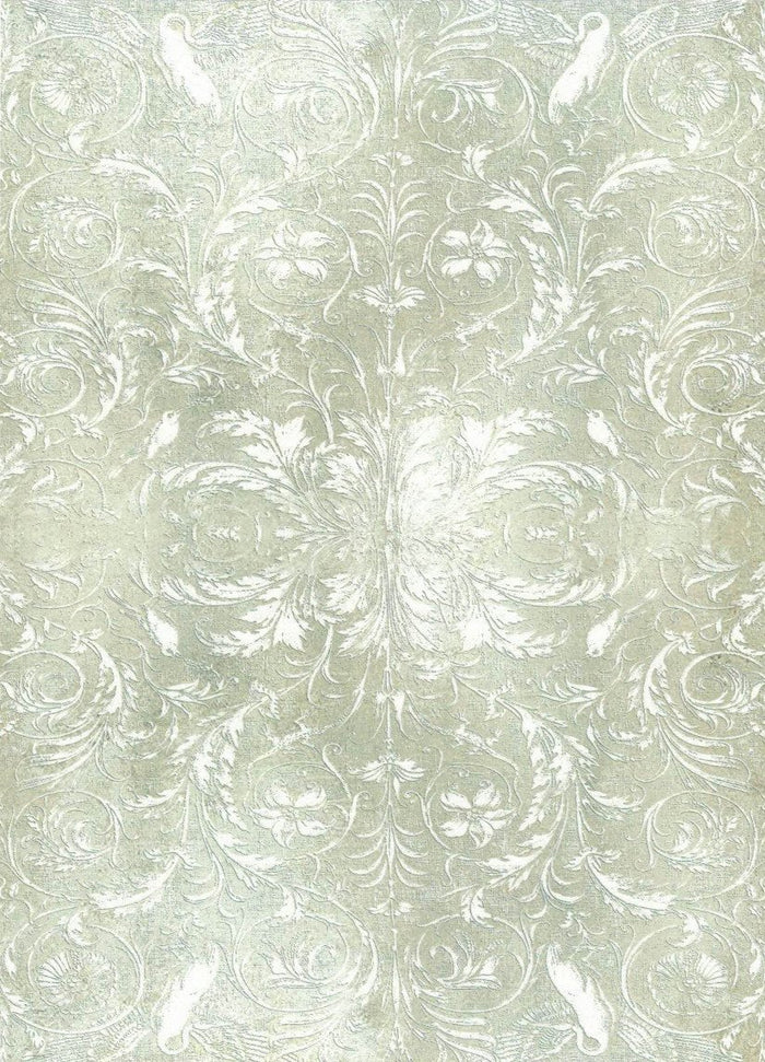 Reispapier A3 - White tendrils