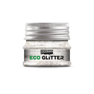 Pentart Eco Glitter 15g - silber, extra fine - Bastelschachtel - Pentart Eco Glitter 15g - silber, extra fine