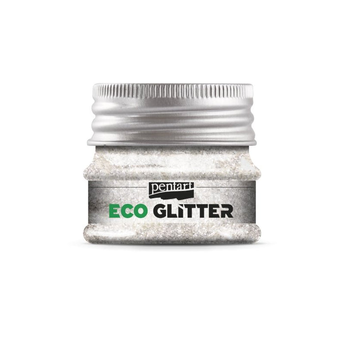 Pentart Eco Glitter 15g - silber, extra fine