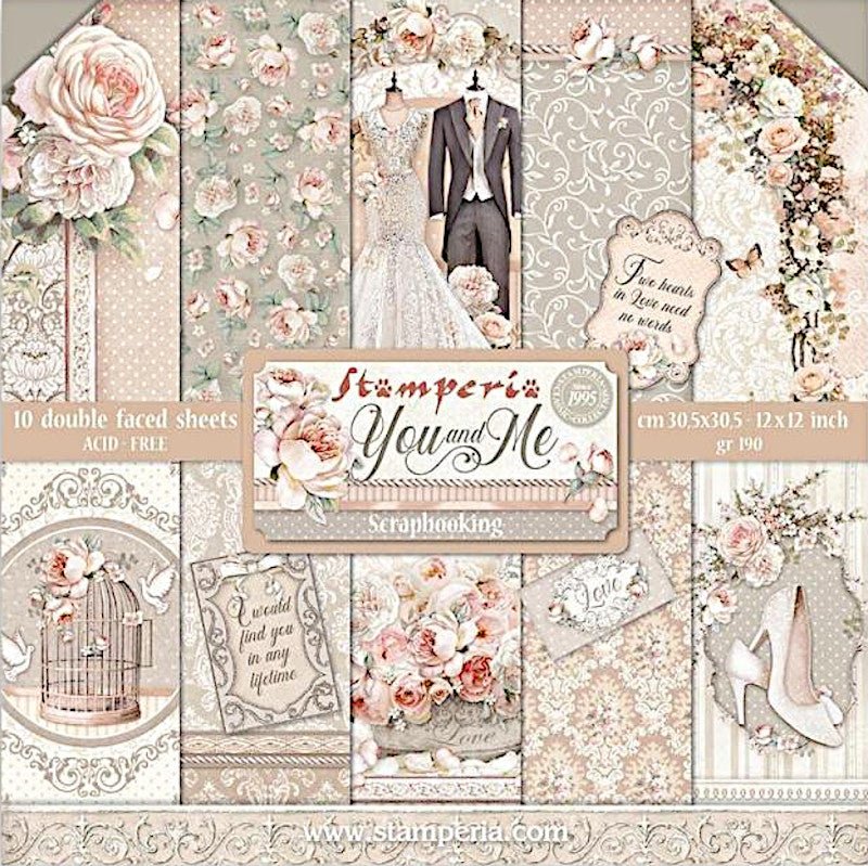 Scrapbook Papierblock 12"x12" - You and Me - Bastelschachtel - Scrapbook Papierblock 12"x12" - You and Me