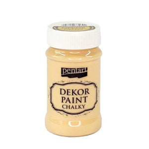 Pentart Dekor Paint Chalky matt 100ml - eierschale - Bastelschachtel - Pentart Dekor Paint Chalky matt 100ml - eierschale