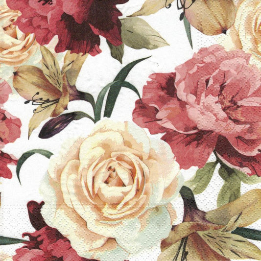 Serviette - Watercolor roses - Bastelschachtel - Serviette - Watercolor roses