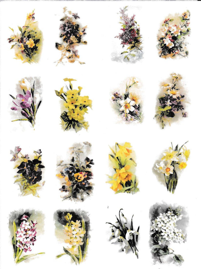 Reispapier A3 - Garden flowers mix