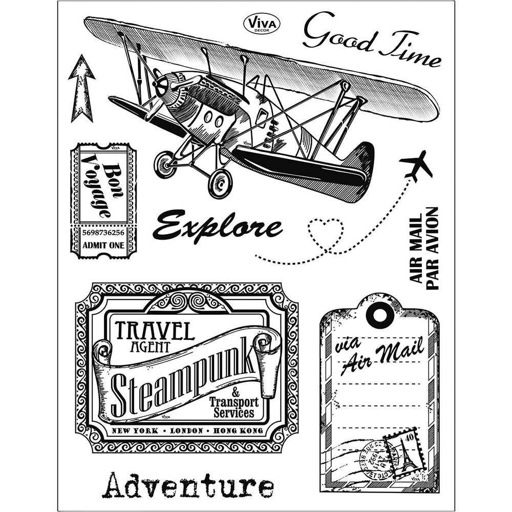 Silikonstempel - 14x18cm - Adventure - Bastelschachtel - Silikonstempel - 14x18cm - Adventure