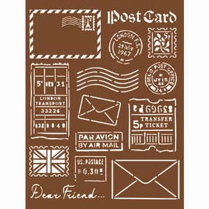 Schablone 20x25cm - Our way post card - Bastelschachtel - Schablone 20x25cm - Our way post card